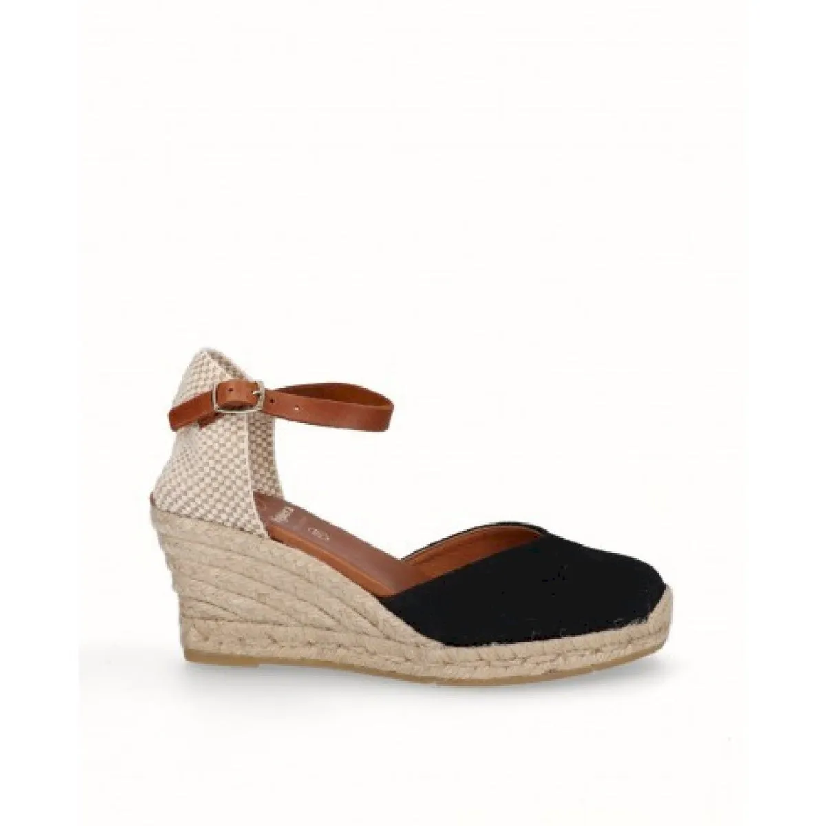 Espadrillas con zeppa iuta  crosta di pelle