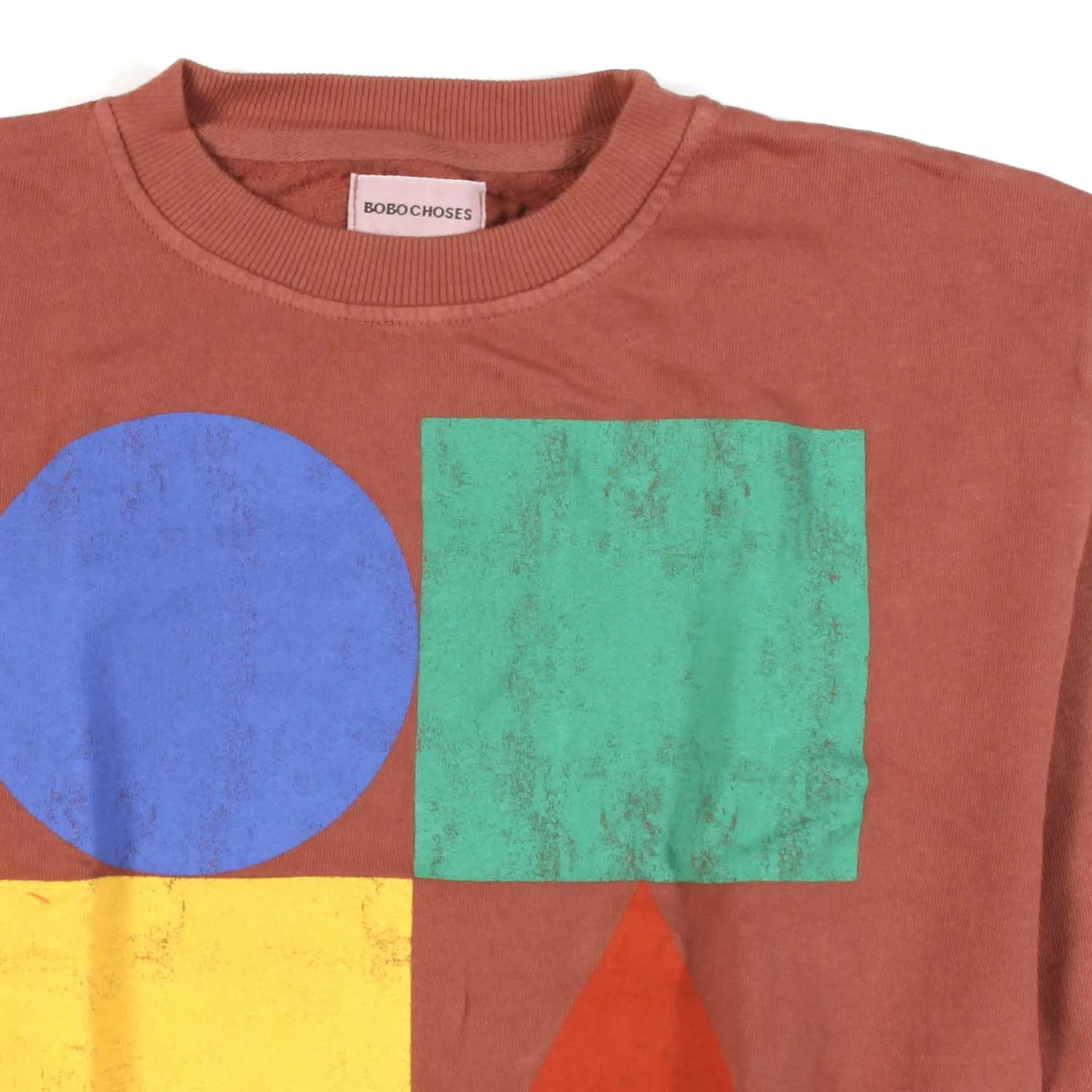 Felpa Marrone E Multicolor Bambino E Bambina