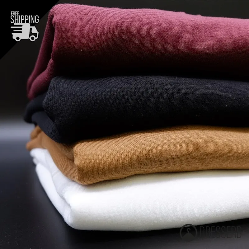 Felpa Uomo Girocollo Old Seams Felpe Felpate Stampa in rilievo Tinta Unita Maglie Dresserd
