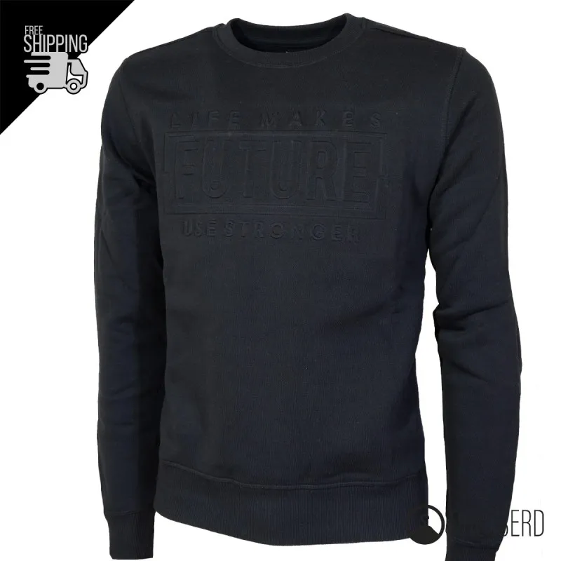 Felpa Uomo Girocollo Old Seams Felpe Felpate Stampa in rilievo Tinta Unita Maglie Dresserd