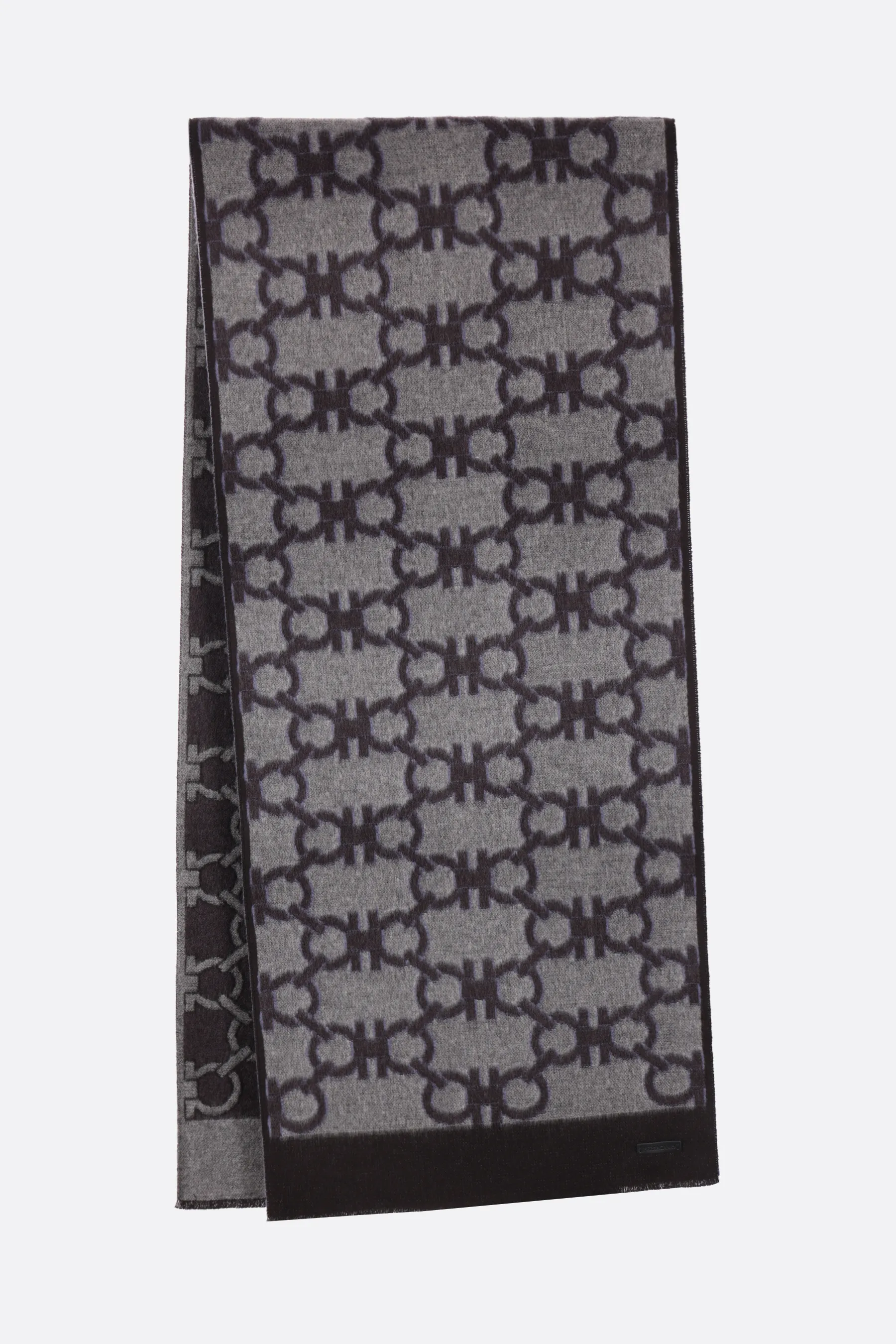  FERRAGAMO sciarpa Gancini in seta e cashmere 