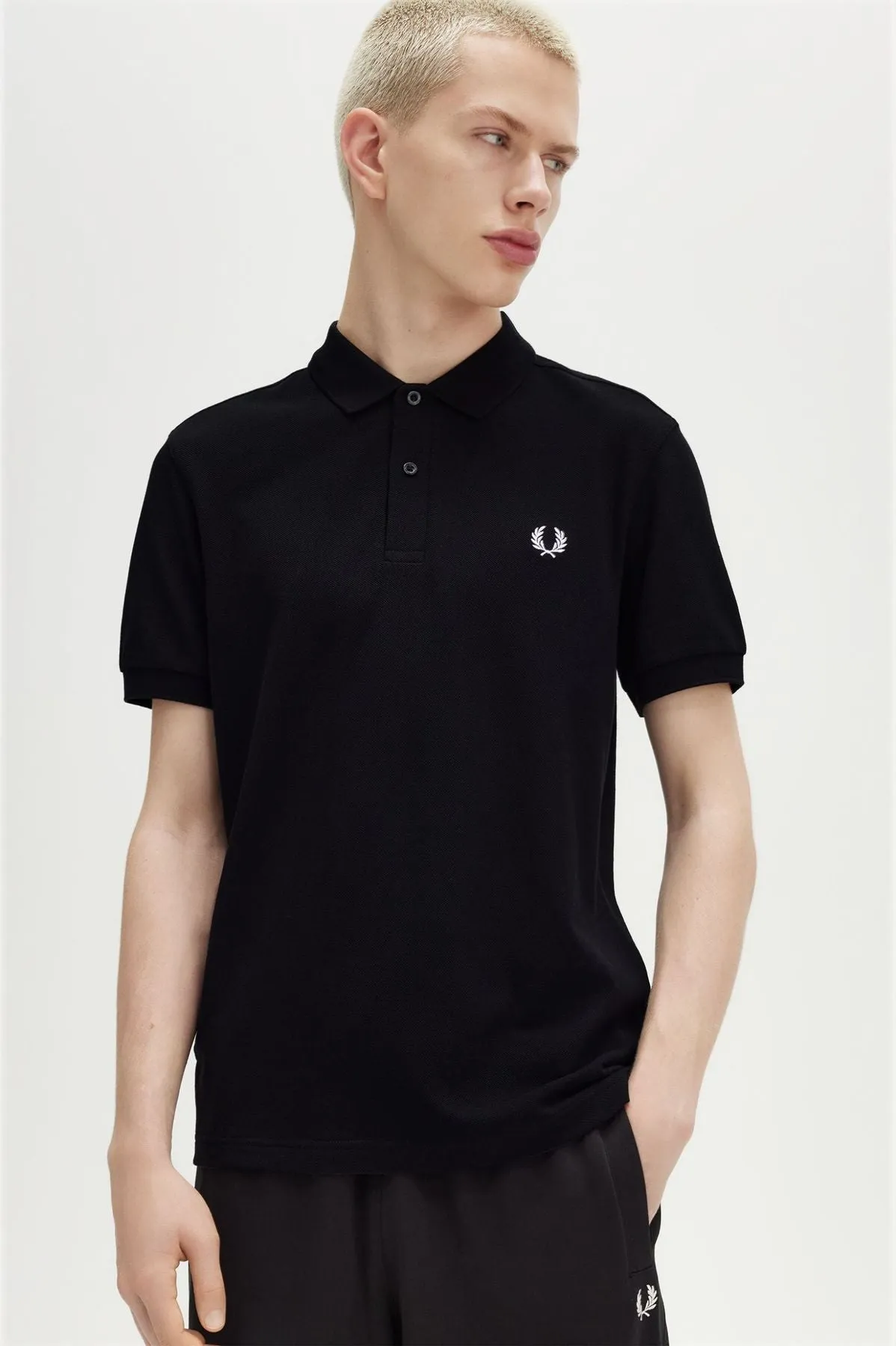 Fred Perry Polo Nera M6000 Mezza Manica