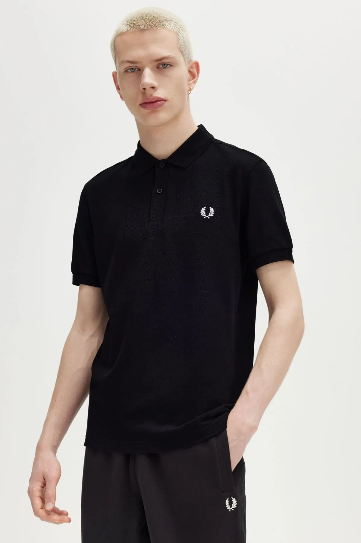 Fred Perry Polo Nera M6000 Mezza Manica