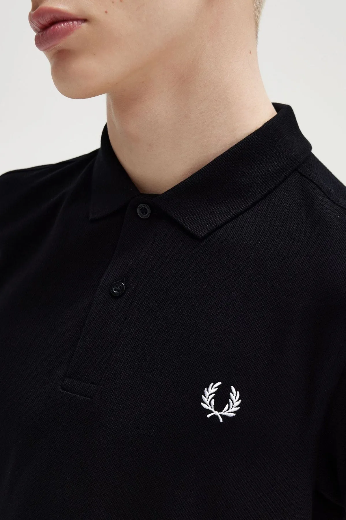 Fred Perry Polo Nera M6000 Mezza Manica