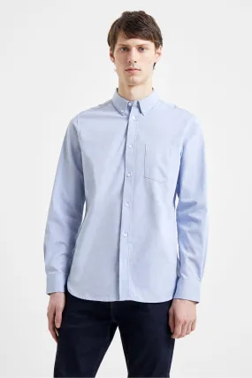 French Connection Blu - Camicia Oxford a maniche lunghe