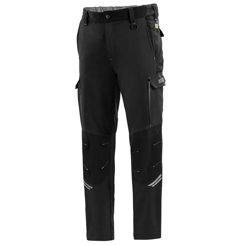 Fuori tutto - Pantaloni da lavoro Sparco Tech Trousers Multitasche 02417 taglia XS grigio giallo nero