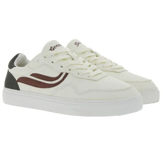 Genesis G-Soley Scarpe da skater da donna Sneaker basse in vera pelle 1004238 Bianco/Bordeaux