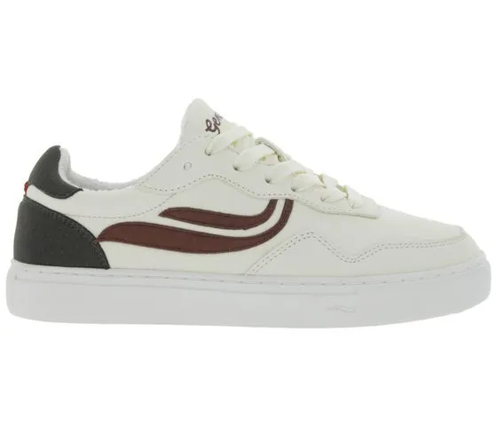 Genesis G-Soley Scarpe da skater da donna Sneaker basse in vera pelle 1004238 Bianco/Bordeaux
