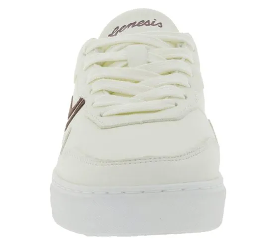 Genesis G-Soley Scarpe da skater da donna Sneaker basse in vera pelle 1004238 Bianco/Bordeaux