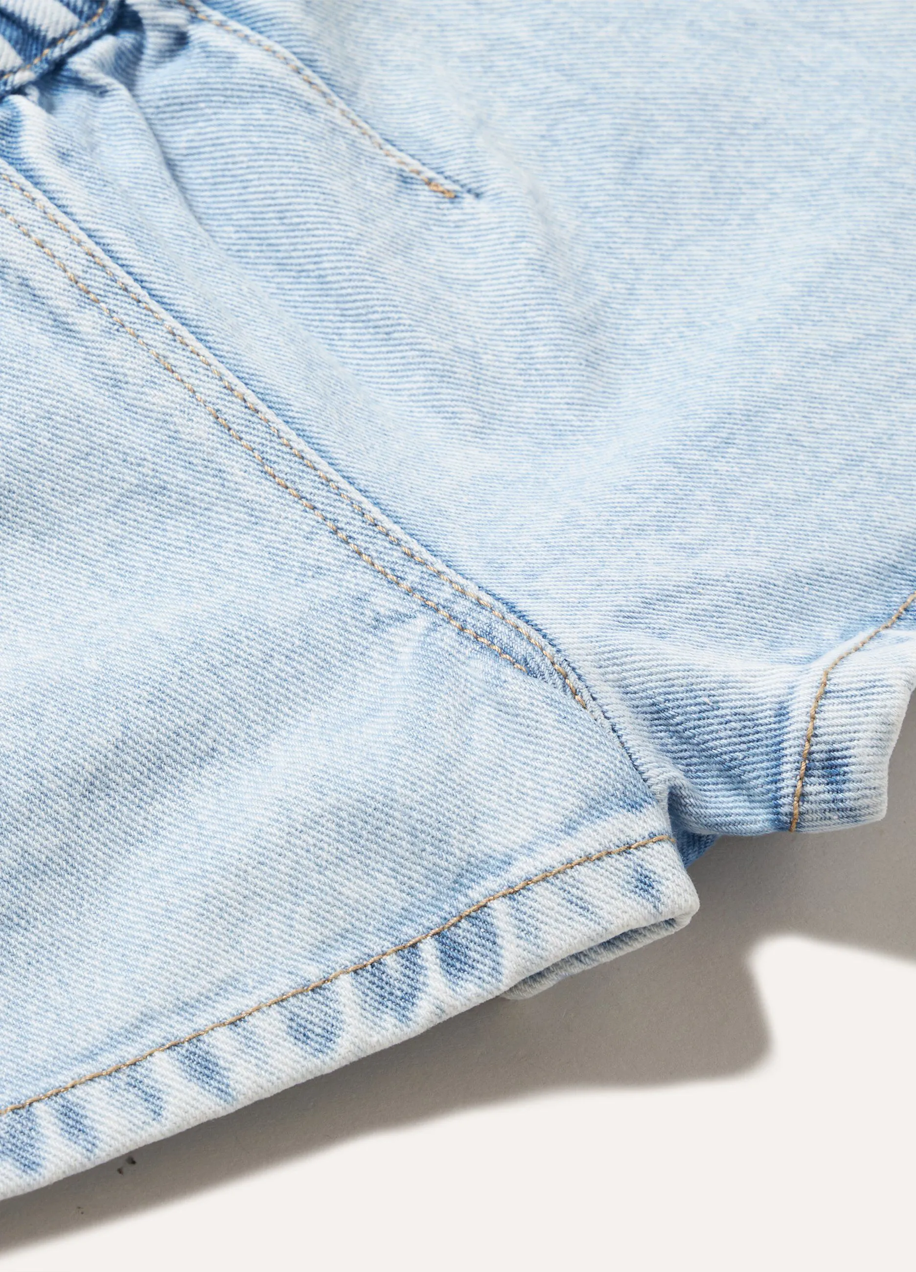 Gonna pantalone in denim neonata