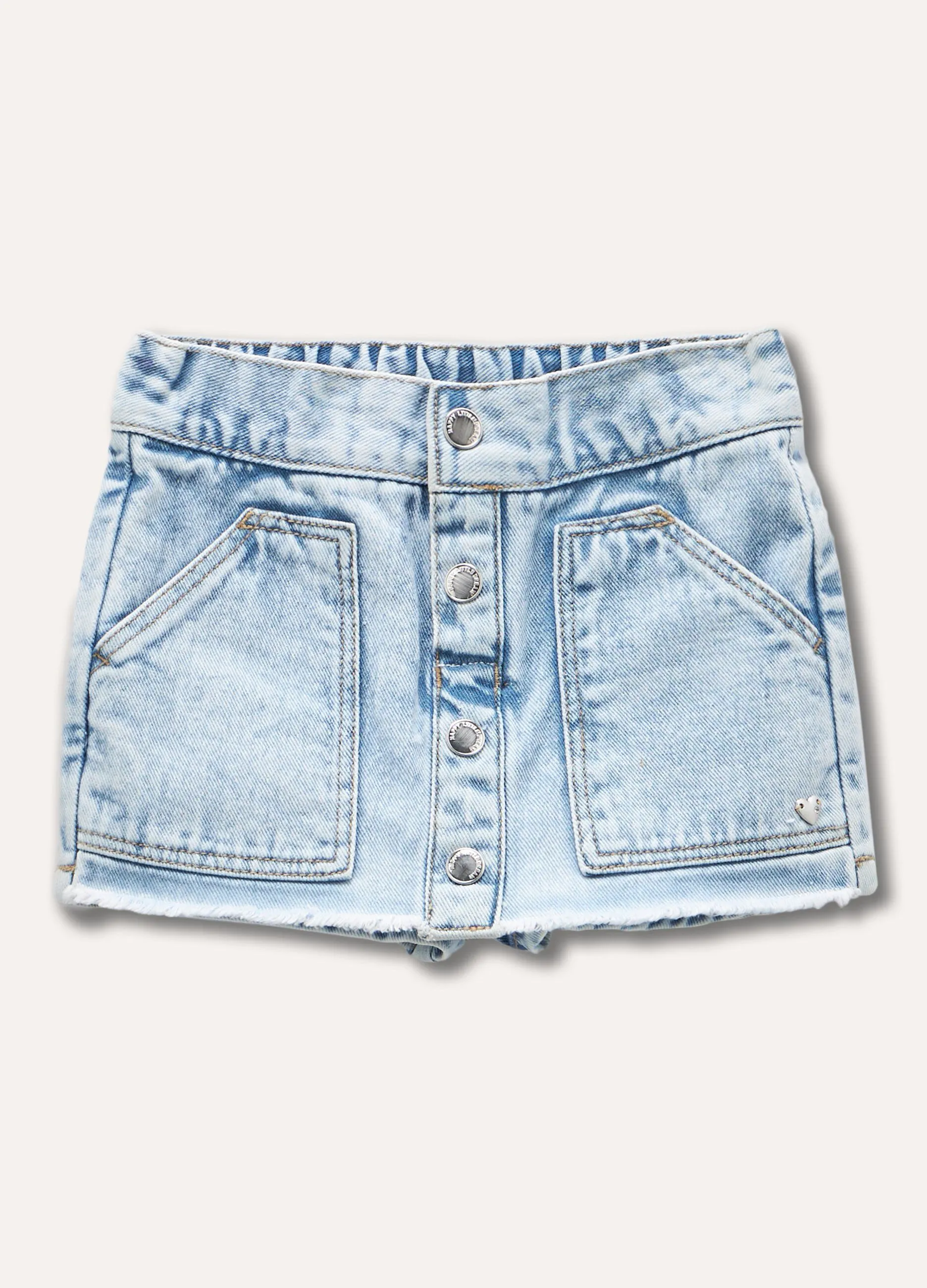 Gonna pantalone in denim neonata