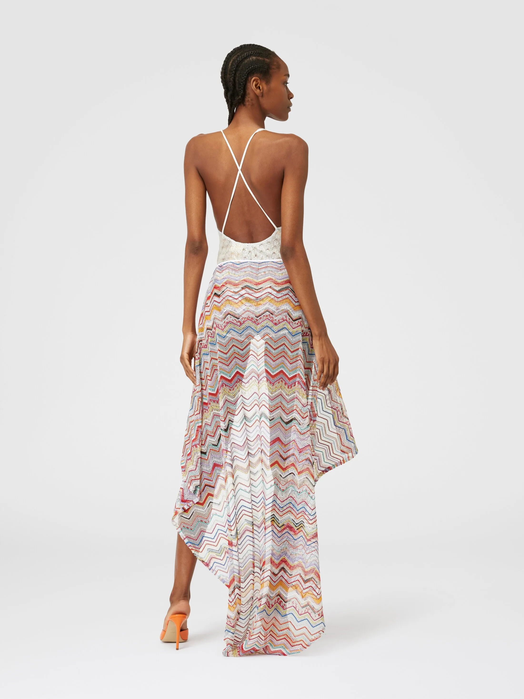 Gonna pareo in crochet con lurex