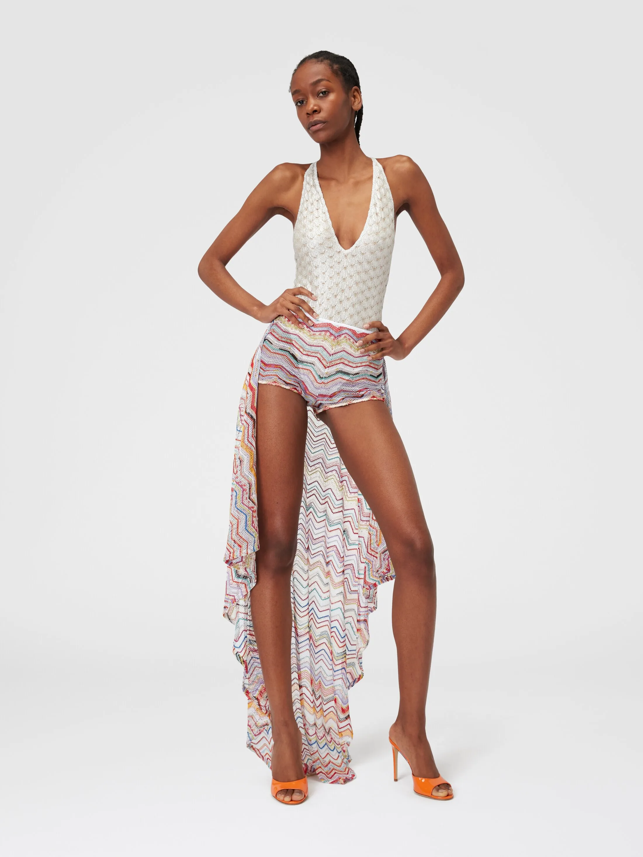 Gonna pareo in crochet con lurex