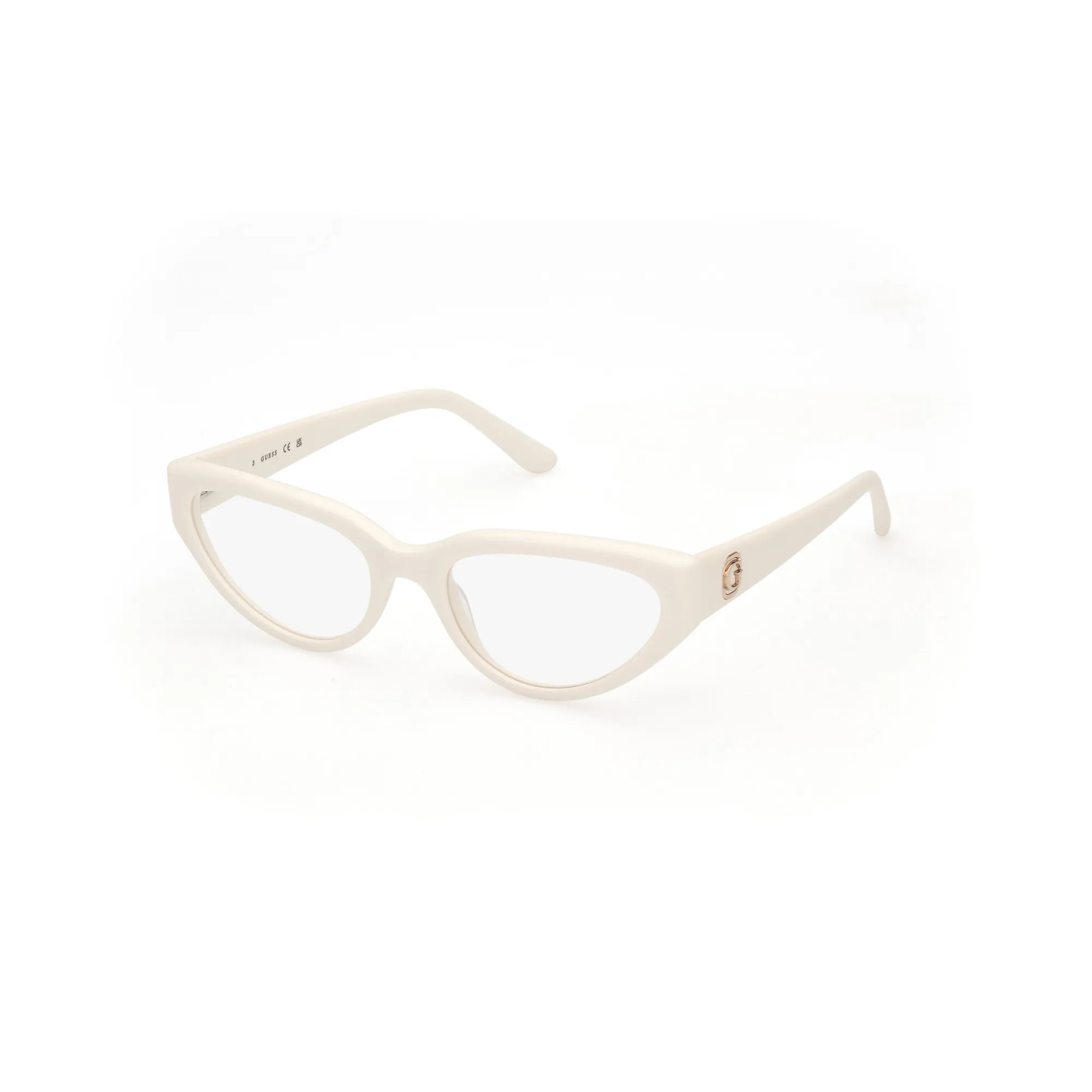   Guess GU 50113 - 021  Bianco Lucido | Occhiale Da Vista Donna 