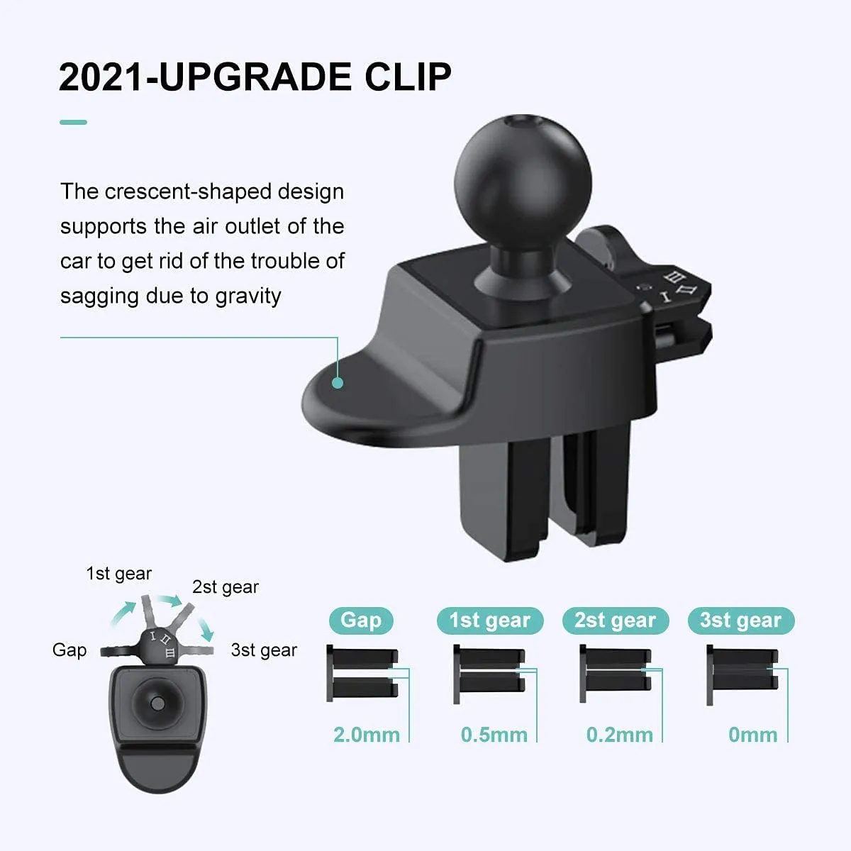 Hapfish Porta Cellulare da Auto,3 in 1 Supporto Telefono Auto Universale per Cruscotto e Parabrezza e Bocchetta Dell’aria, 360°d