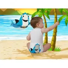 J Body Fresco Cotone Summer Sealife Collection - Body allungabile smanicato Squalo