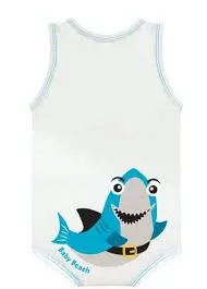 J Body Fresco Cotone Summer Sealife Collection - Body allungabile smanicato Squalo