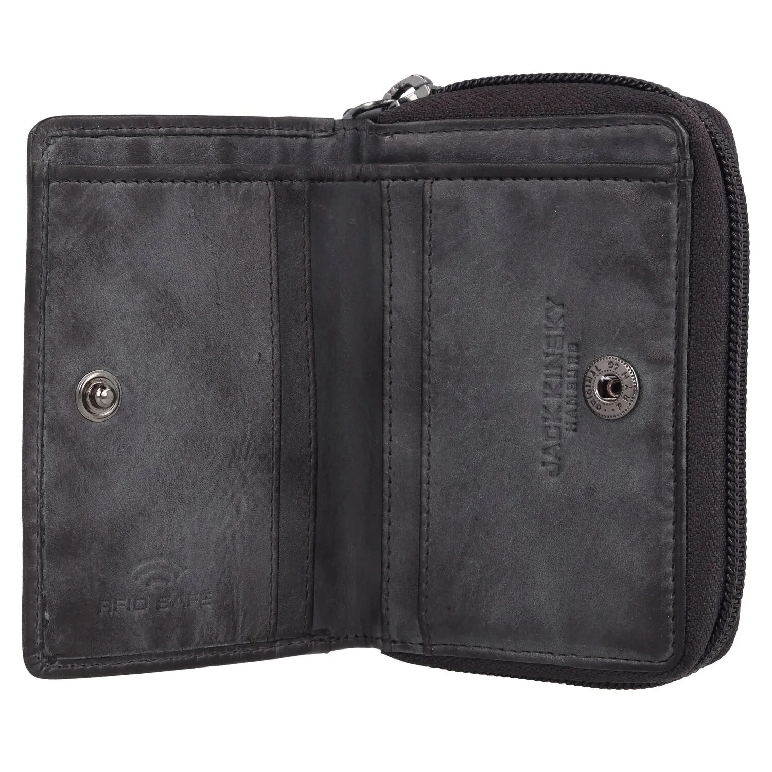 Jack Kinsky Portafoglio Nelson RFID in pelle 11 cm