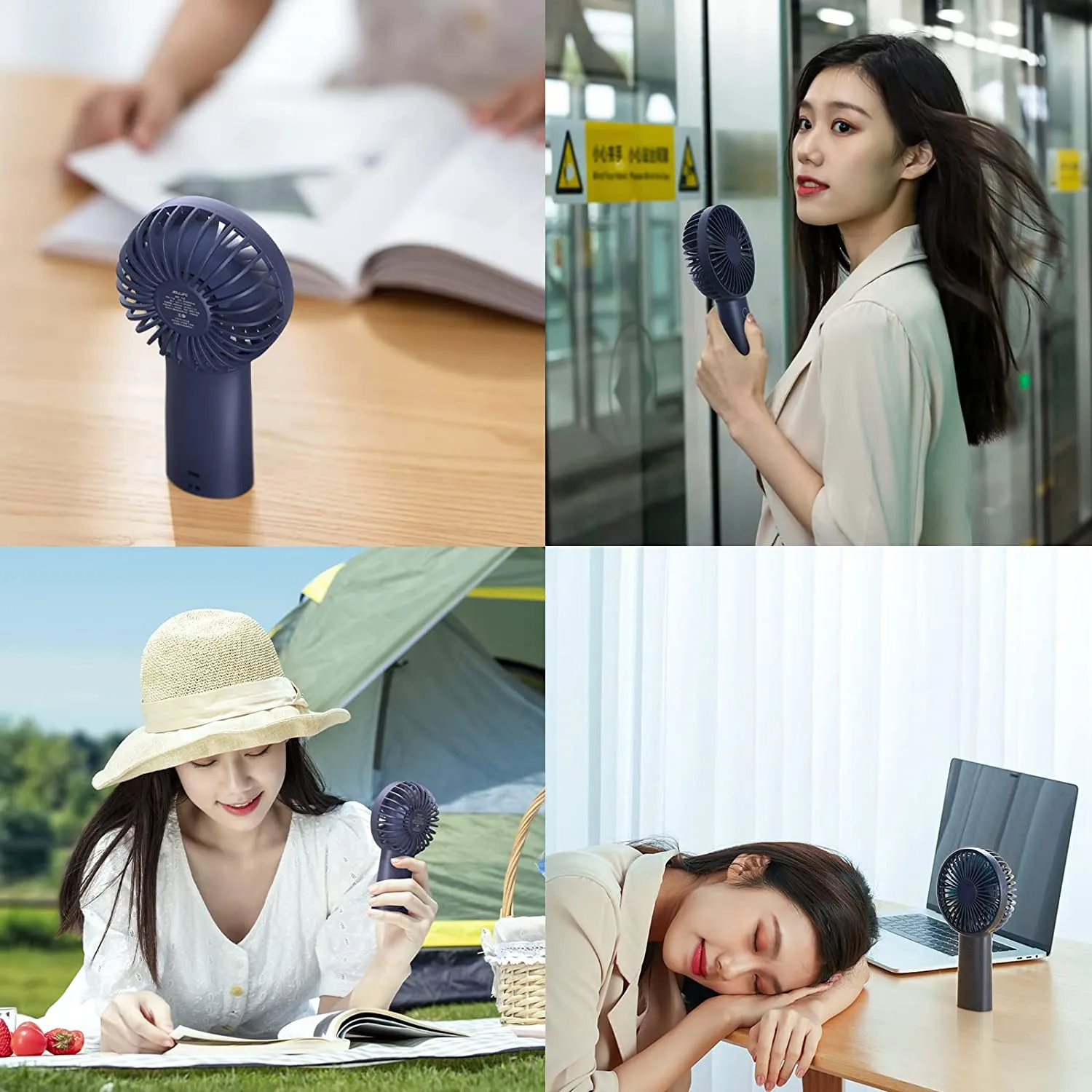 JISULIFE Ventilatore Portatile da 4000 mAh [Tempo di Raffreddamento Max 20 ore] Mini Ventilatore,Ricaricabile USB Ventilatore, A