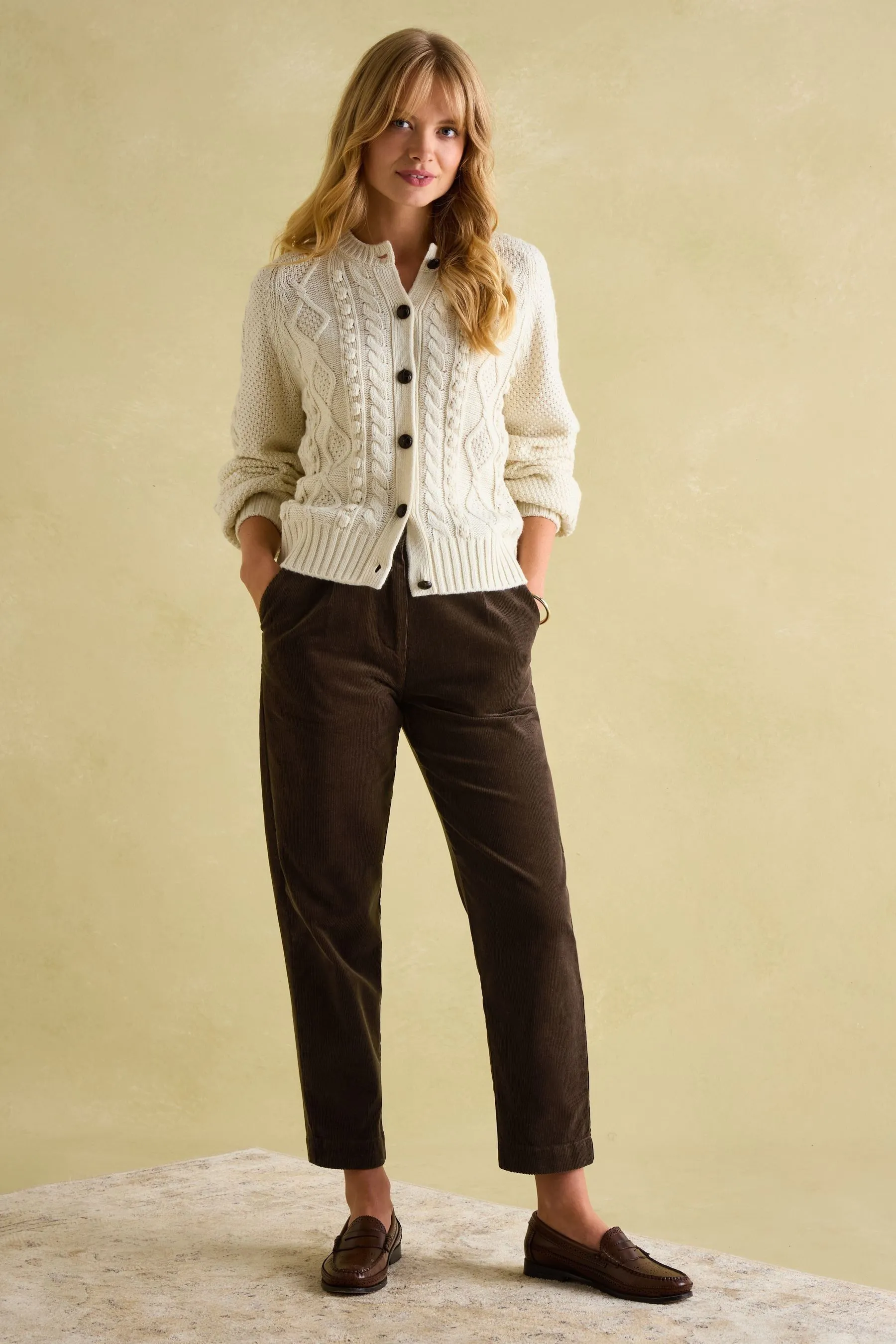 Joules Calla Corduroy Tapered Trousers    