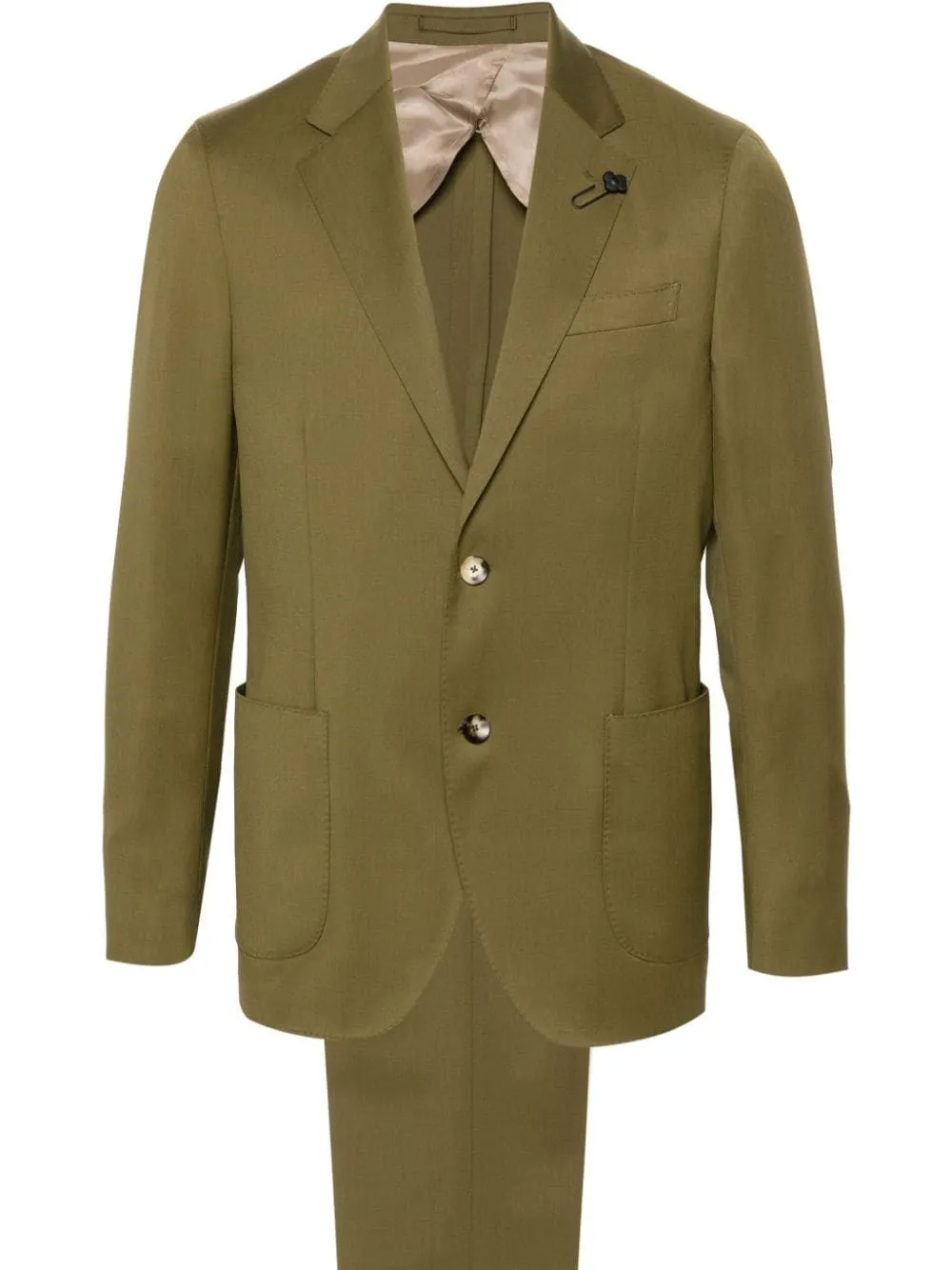   Lardini  Abito in lana stretch verde naturale  
