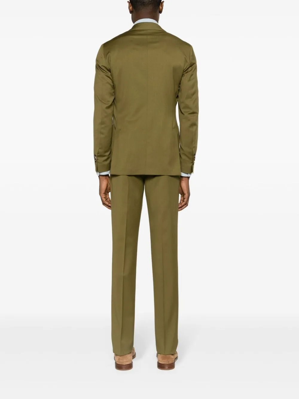   Lardini  Abito in lana stretch verde naturale  