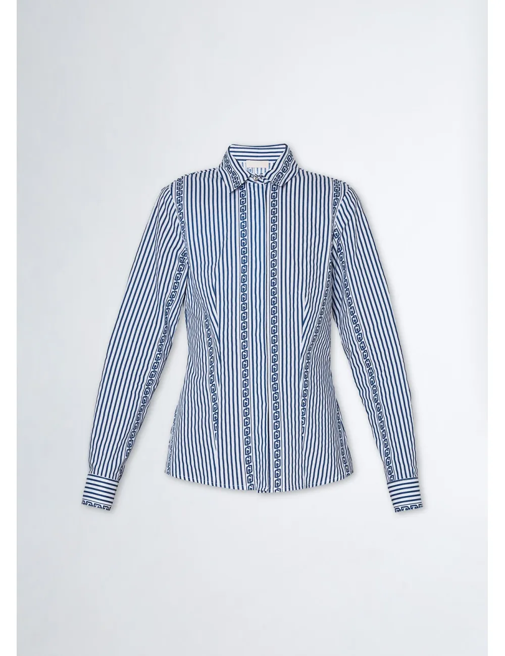 MA4145 CAMICIA A RIGHE LIU JO DONNA SHIRT CON COLLETTO MANICA LUNGA CAMICETTA