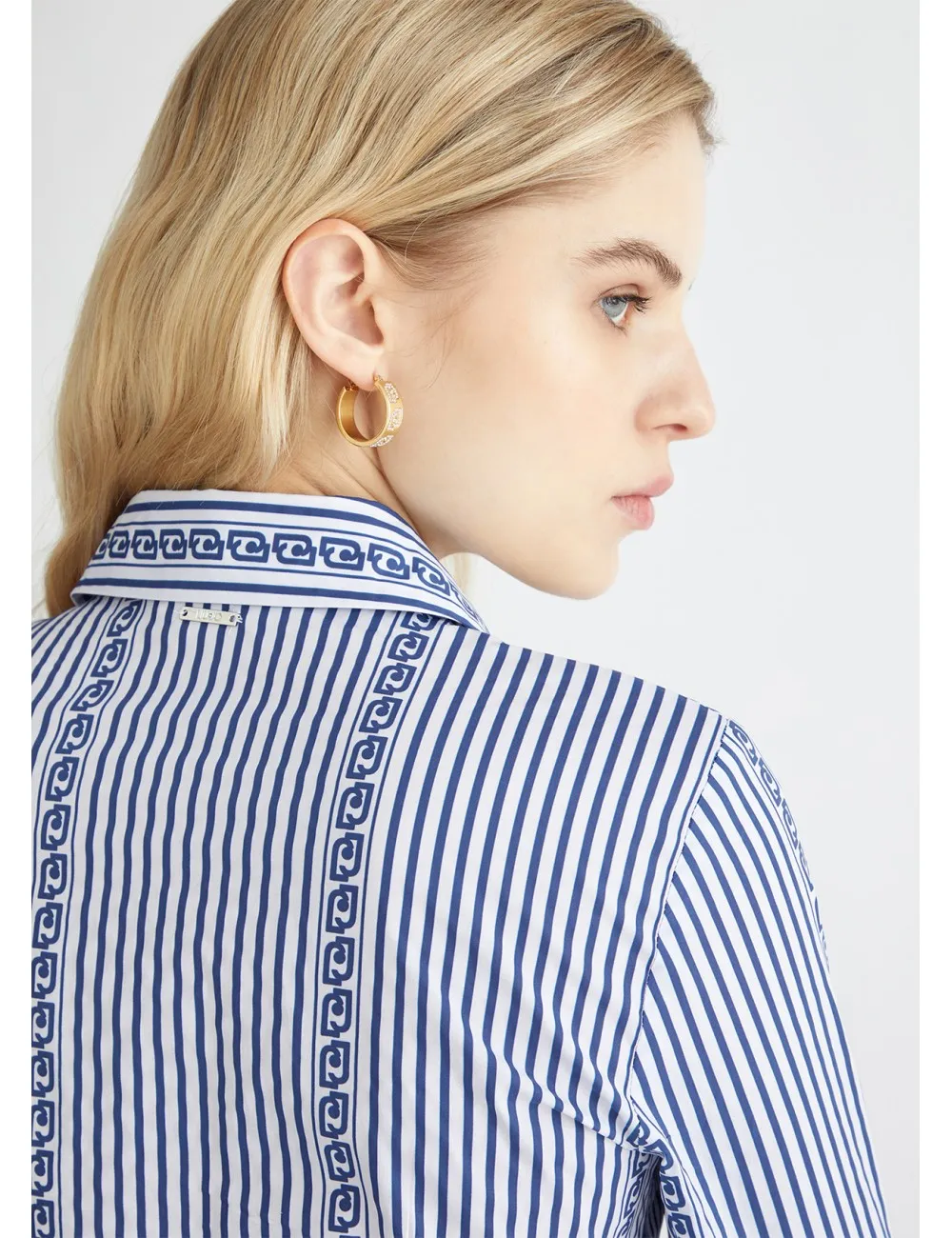 MA4145 CAMICIA A RIGHE LIU JO DONNA SHIRT CON COLLETTO MANICA LUNGA CAMICETTA