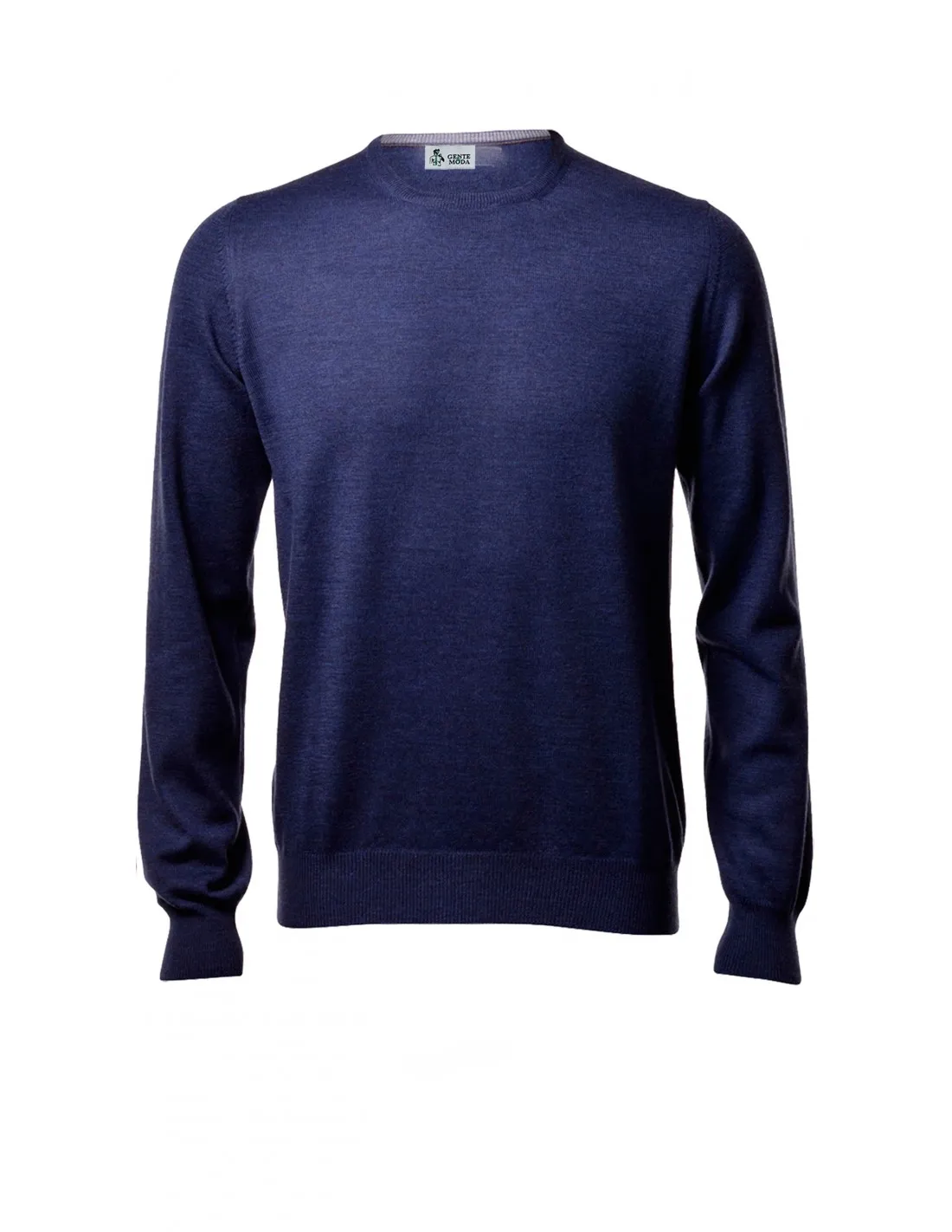 Maglie girocollo ML in cotone bluette taglie forti