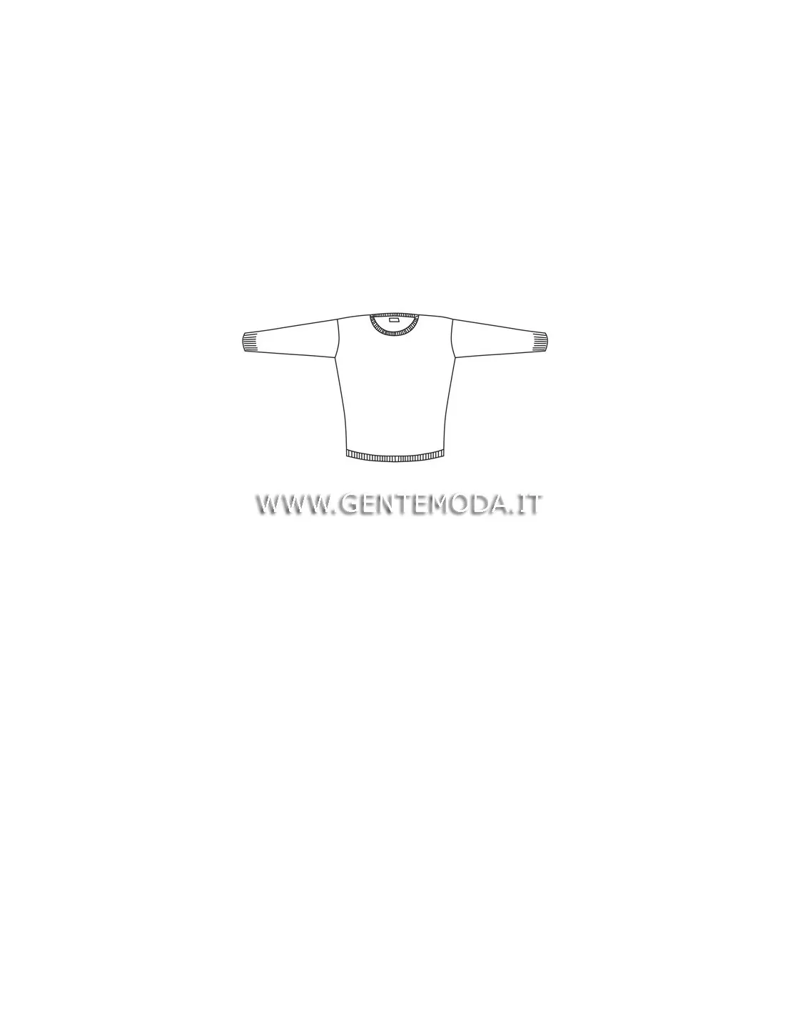 Maglie girocollo ML in cotone bluette taglie forti