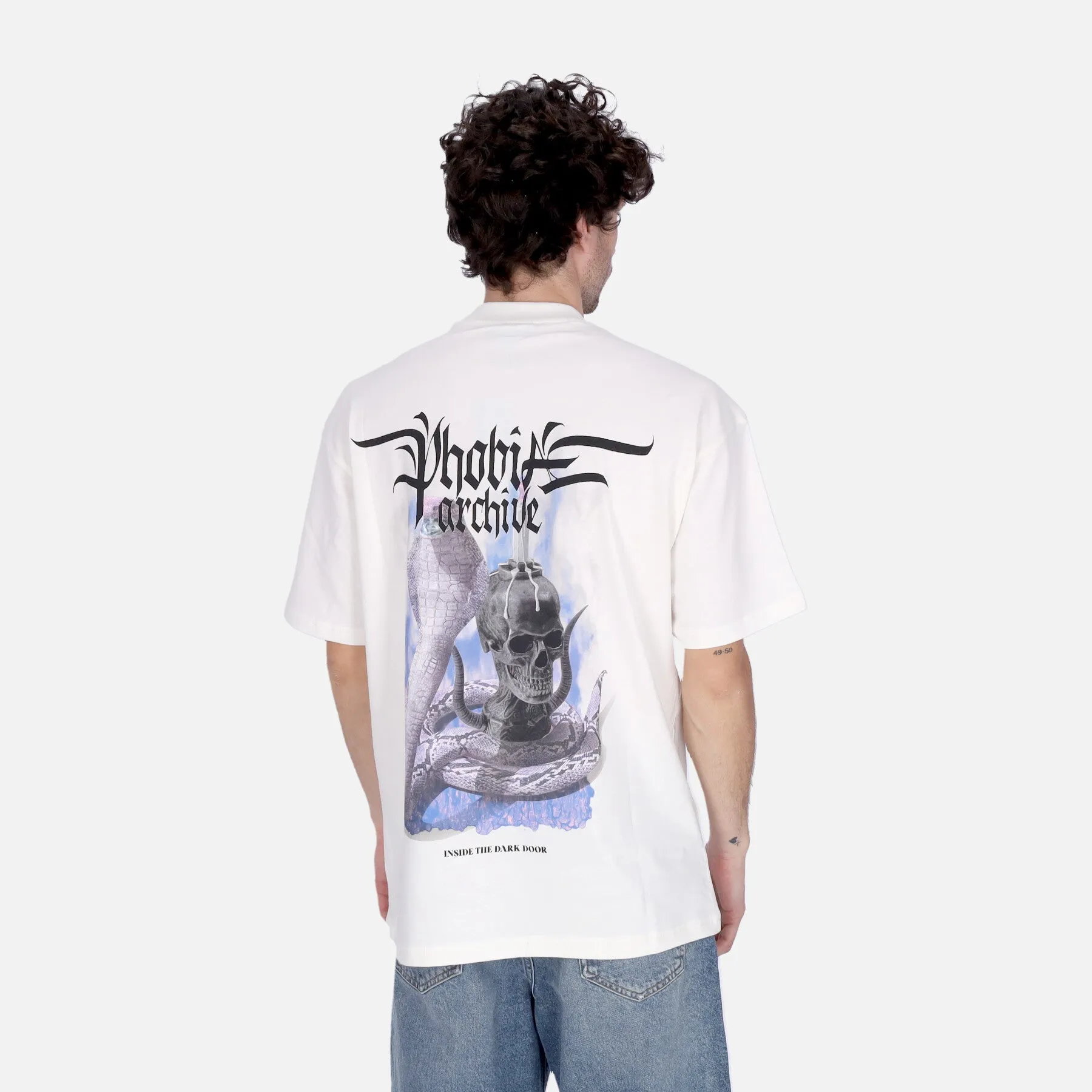 Maglietta Uomo Fiery Cobra Print Tee White/purple