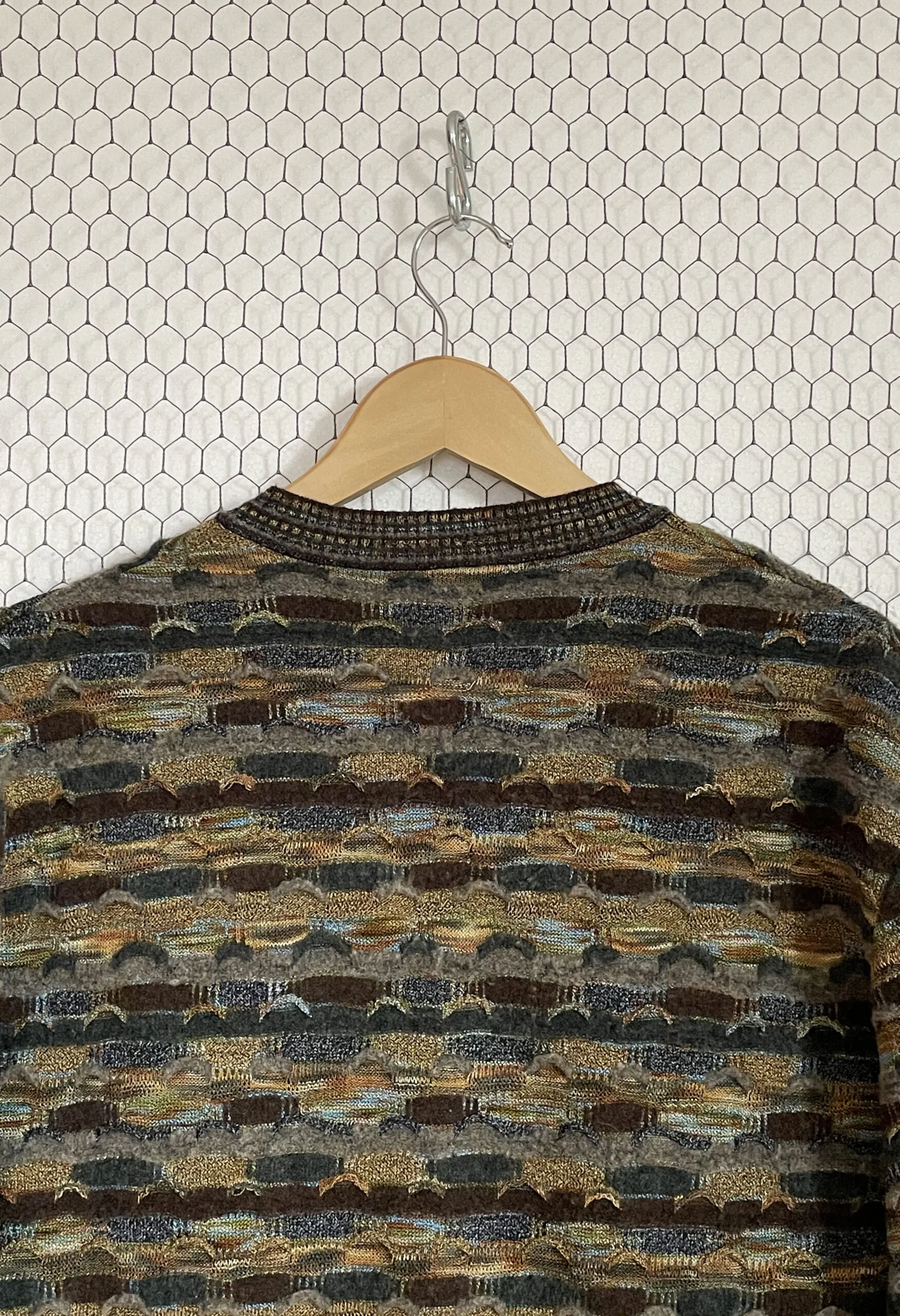 Maglione a texture lavorata con filati Botto vintage anni ’90