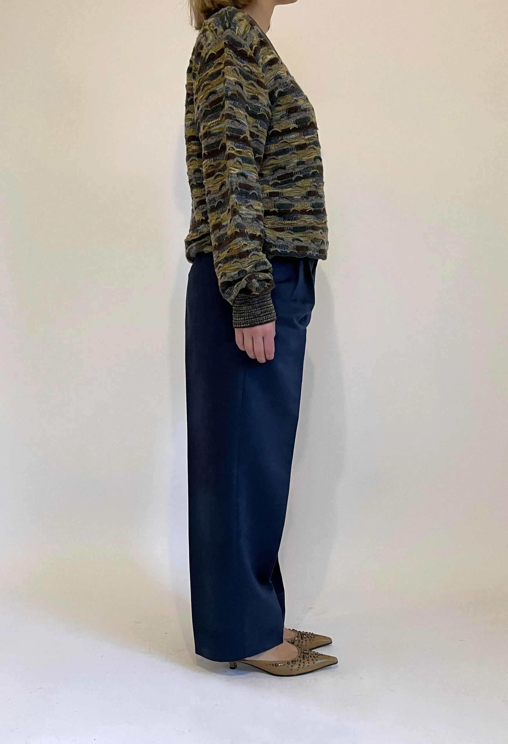 Maglione a texture lavorata con filati Botto vintage anni ’90