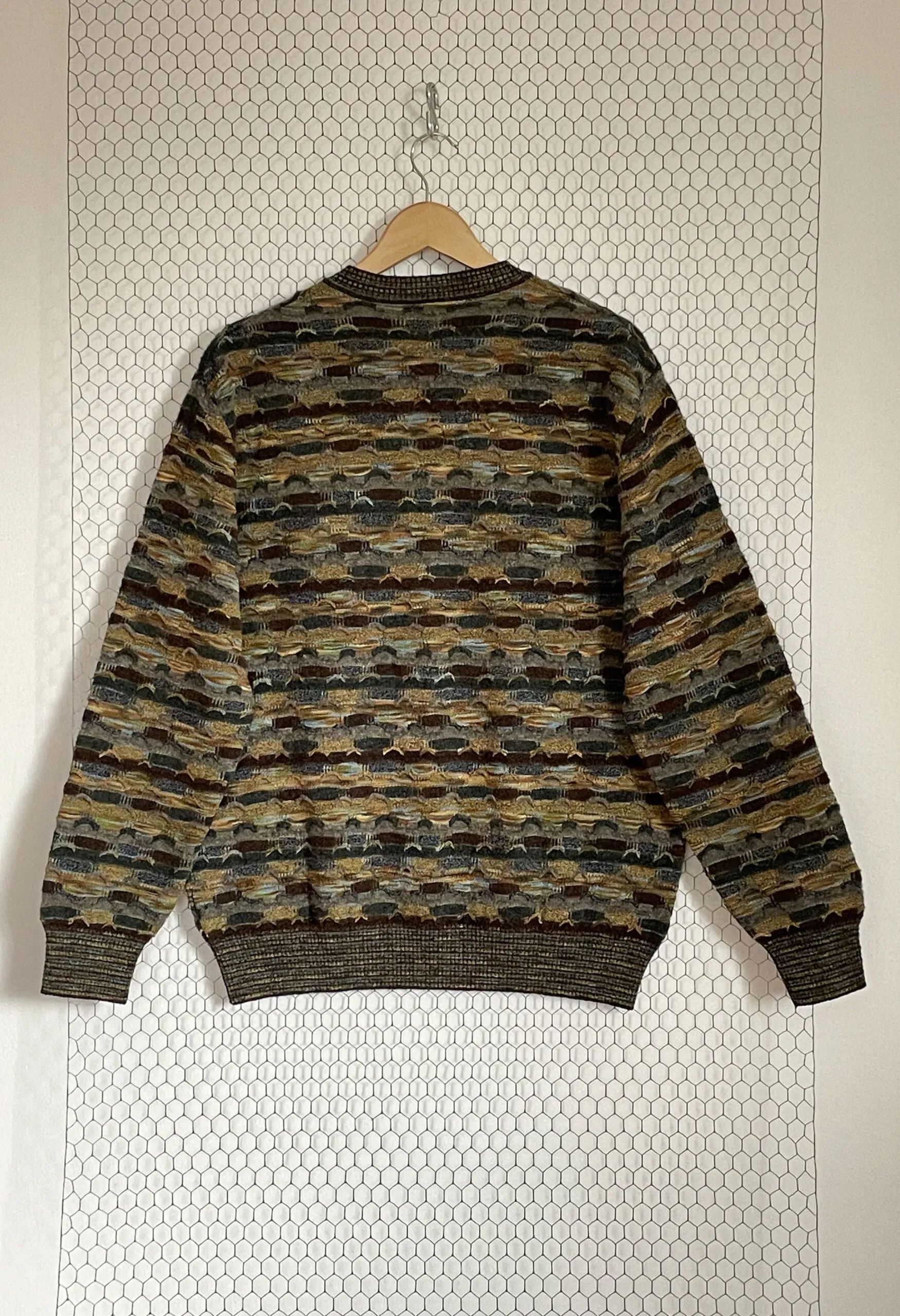 Maglione a texture lavorata con filati Botto vintage anni ’90