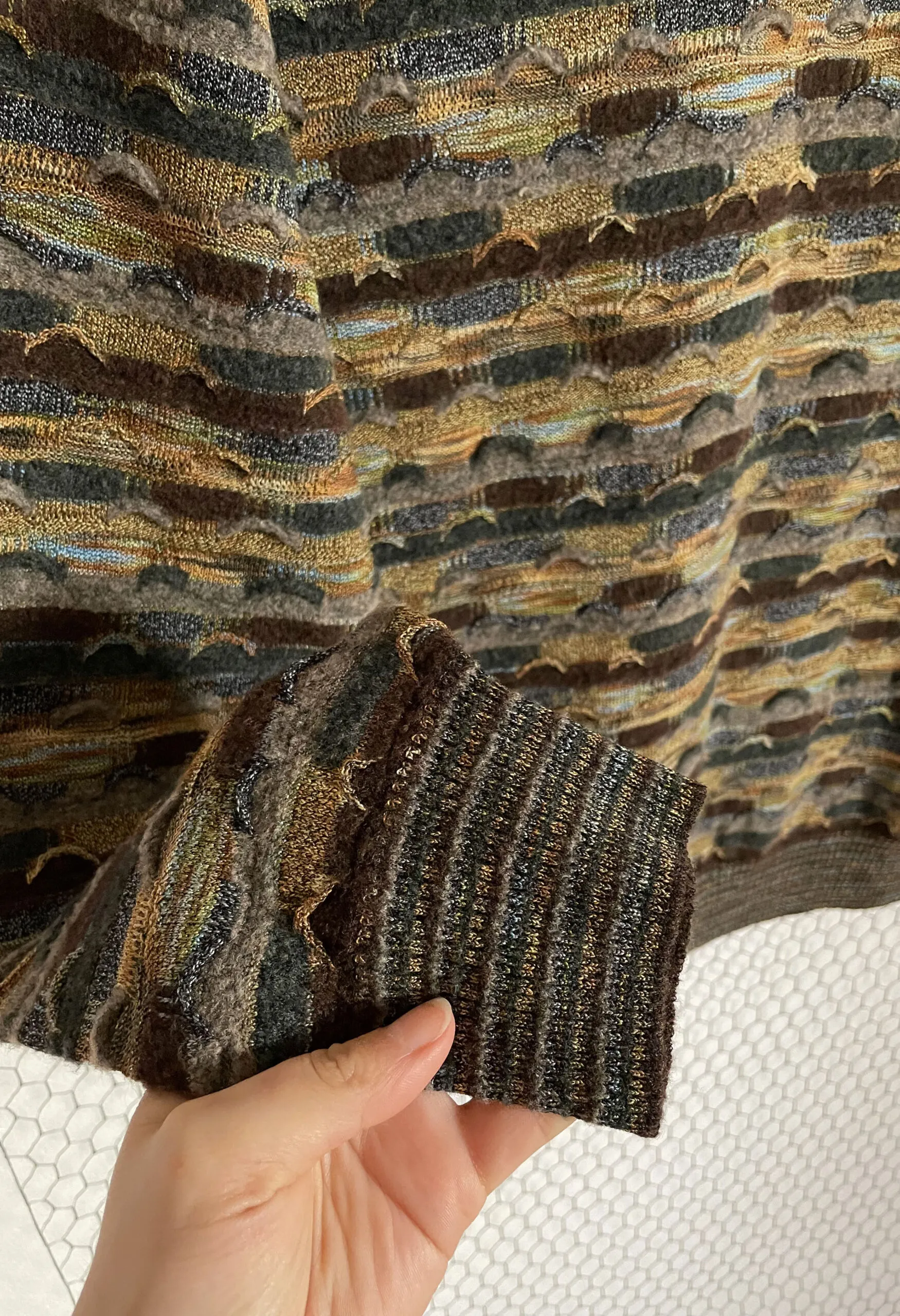 Maglione a texture lavorata con filati Botto vintage anni ’90