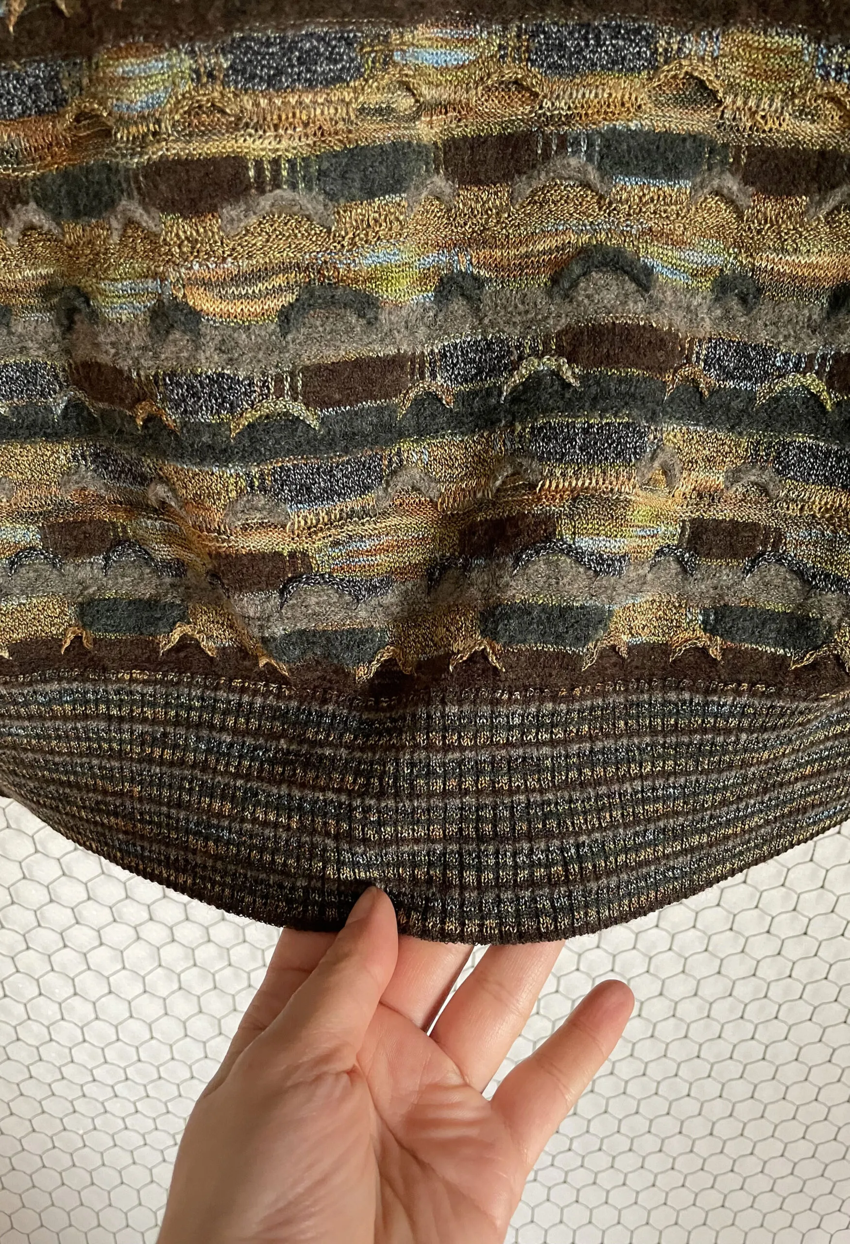 Maglione a texture lavorata con filati Botto vintage anni ’90