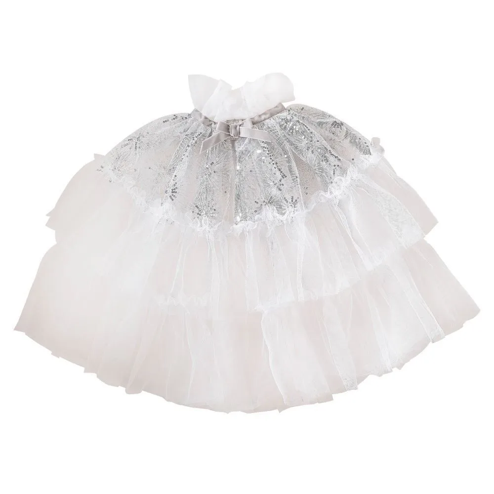 Mantello da principessa delle fate invernali bianco deluxe