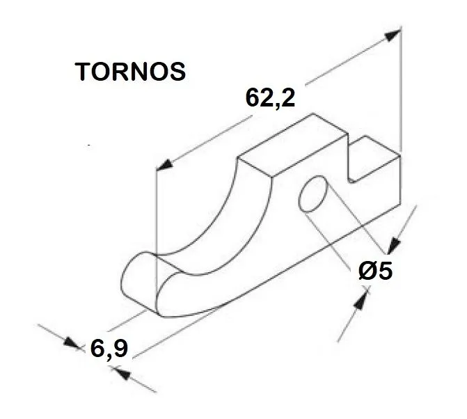 MD9705 Nasello per tornio TORNOS M7 rafforzato