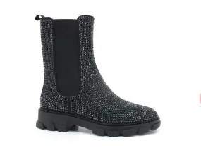 MICHAEL KORS Ridley Chelsea Hot Fix Stones Stivaletto Elastici Black 40F1RIFE5D
