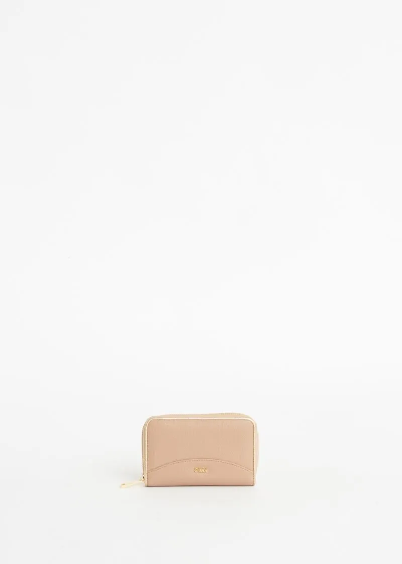 Mini portafoglio con chiusura zip