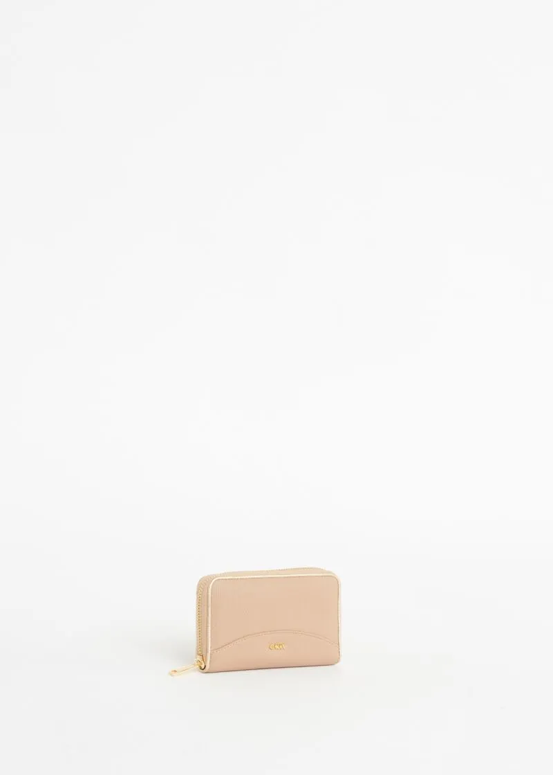 Mini portafoglio con chiusura zip