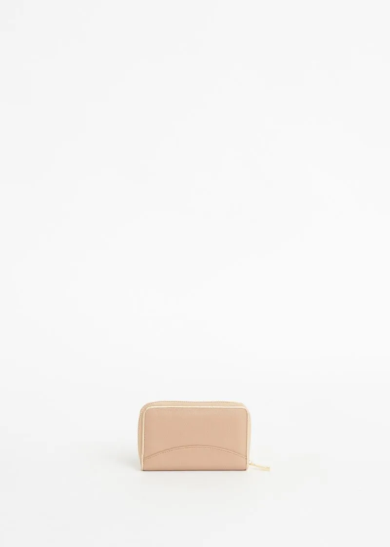 Mini portafoglio con chiusura zip