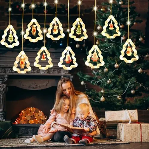 MOYKSRR Luci Tenda Natale, 3M Tenda luminosa a LED, Catena di Luci Decorative con Telecomando 8 Modalità Impermeabile LED Tenda 