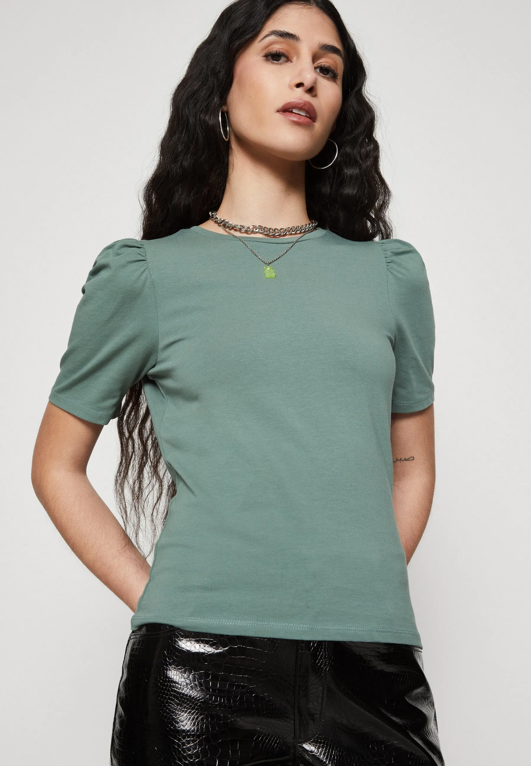 ONLLIVE LOVE 2/4 PUFFTOP - T-shirt basic