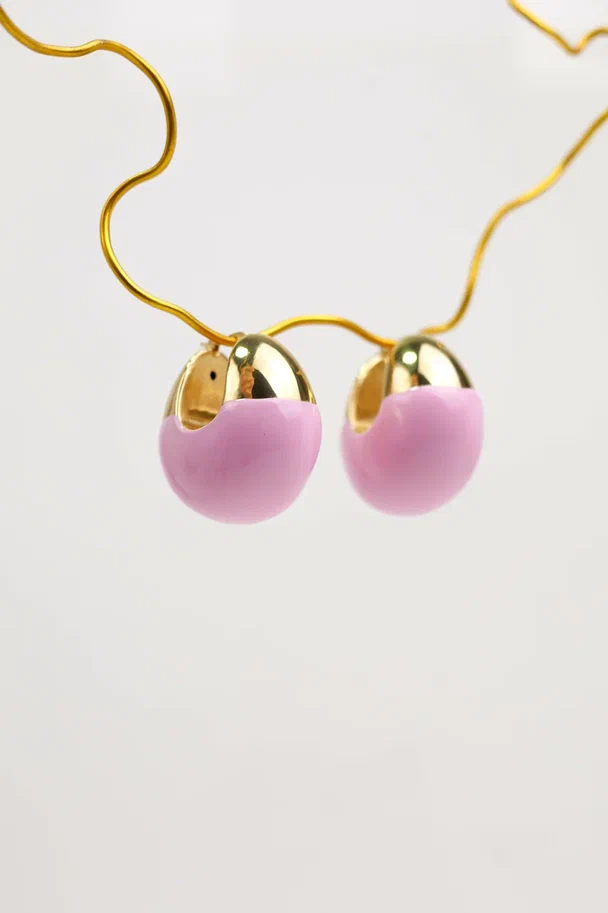 ORECCHINI BOULE ROSA