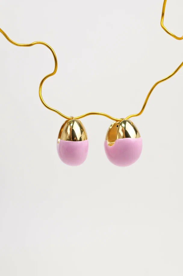 ORECCHINI BOULE ROSA