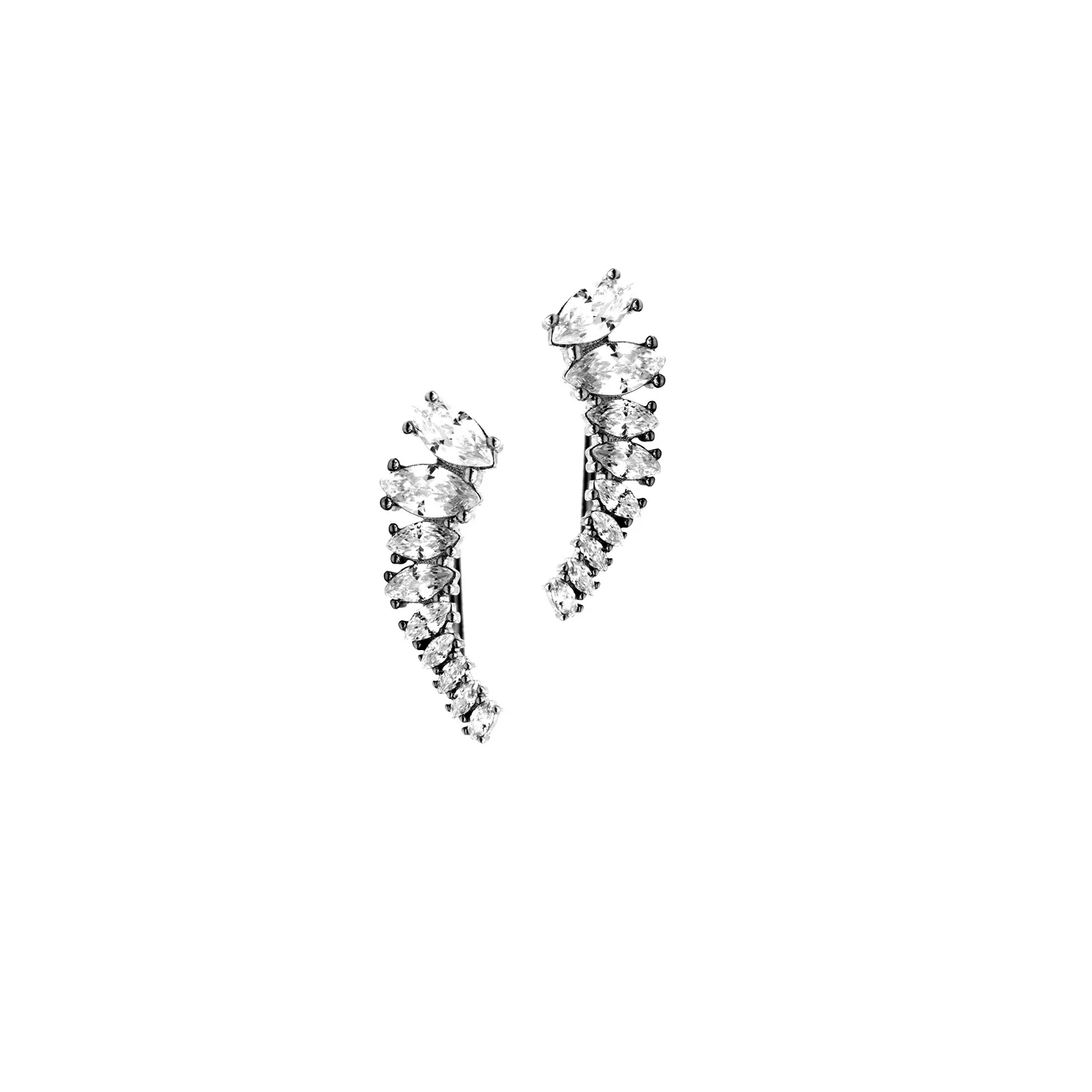 Orecchini in argento fashion con pietre