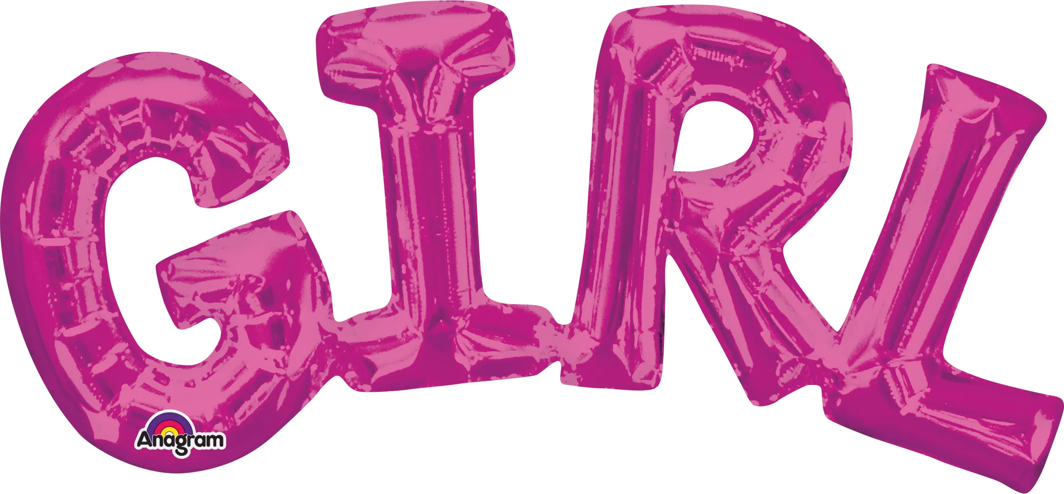 Palloncino stagnola lettering Rosa ragazza
