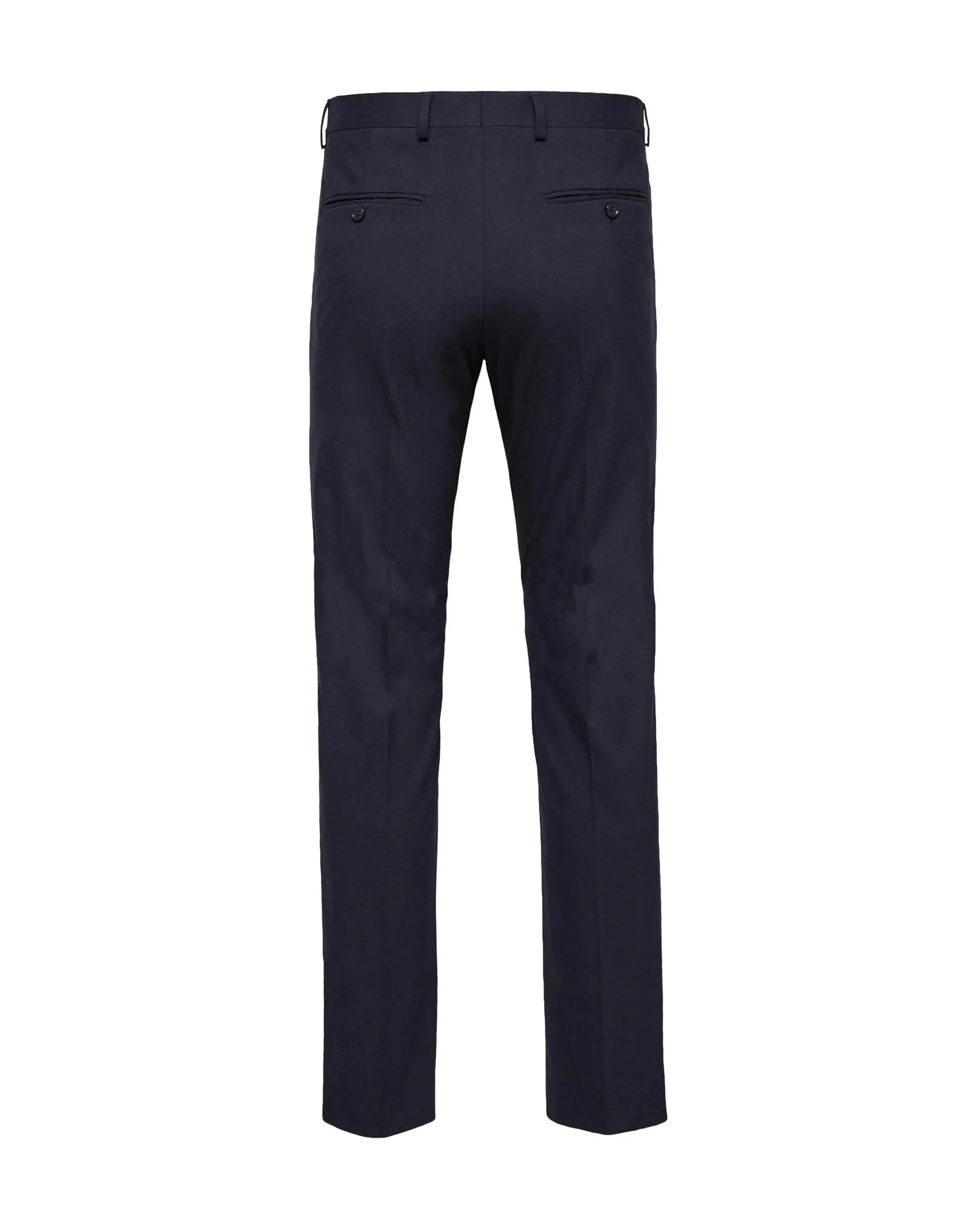 Pantalone blu in tela di misto viscosa stretch