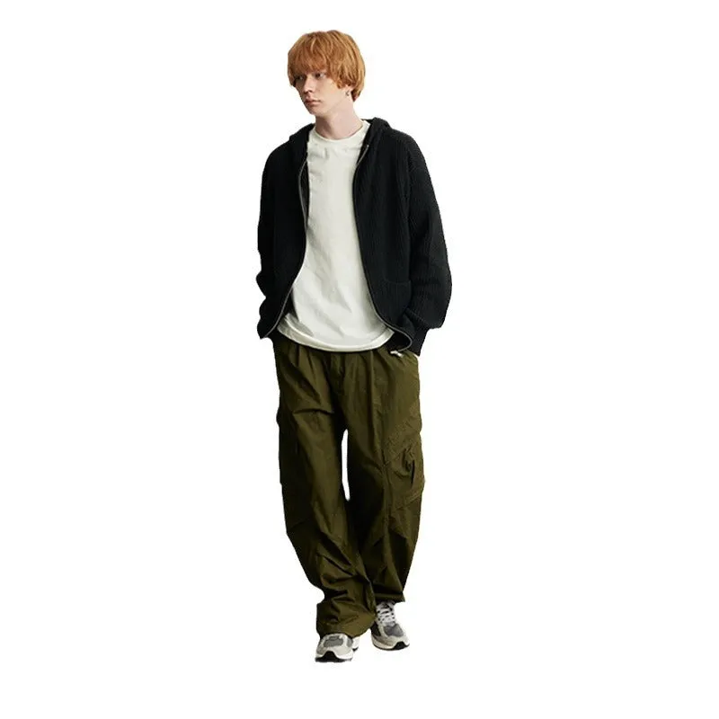 Pantalone cargo wide legs con tasche laterali larghe in stile retrò americano